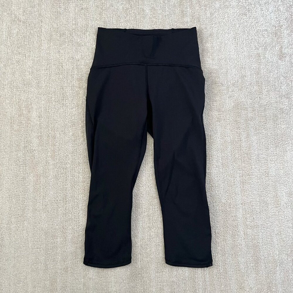 Lululemon Athletica Black High-Rise Cropped Leggings